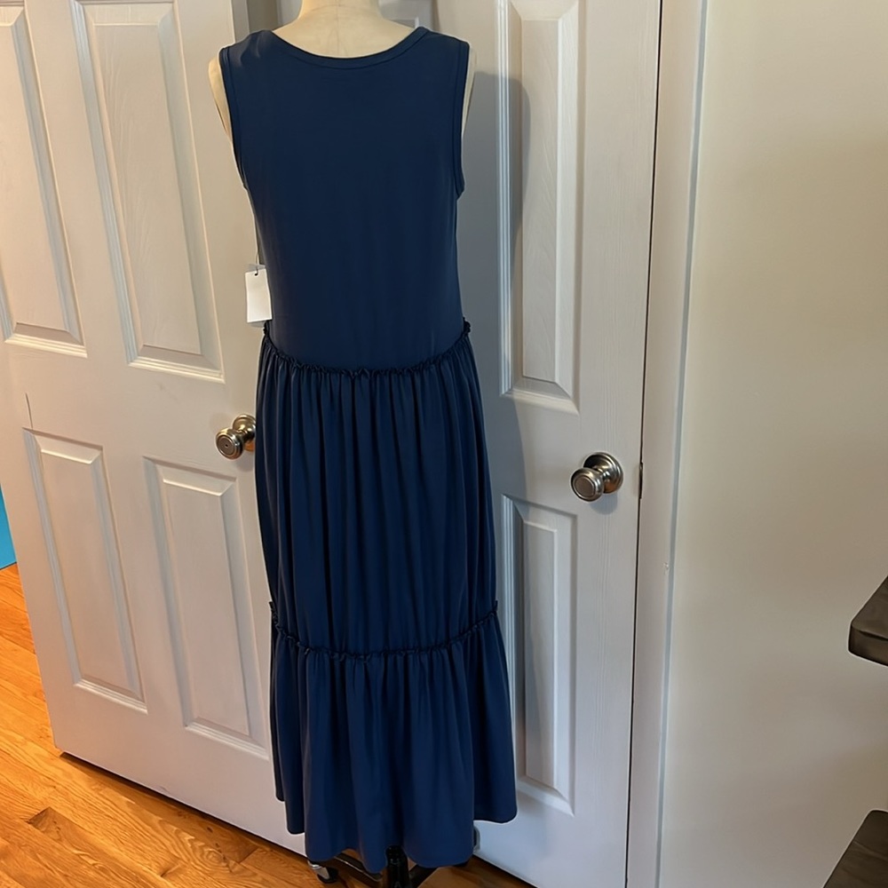 Emma & Michele Blue Sleeveless Maxi Dress NWT Size Medium - Picture 4 of 4